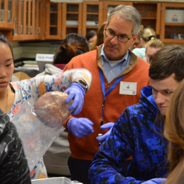 Dr. Saltzman with students